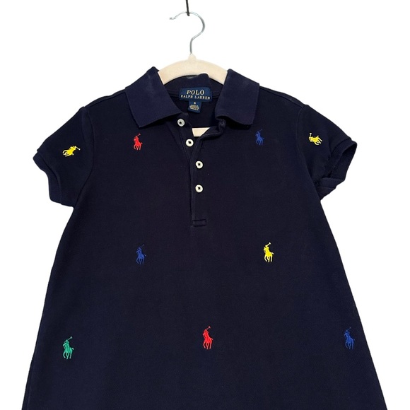Polo Ralph Lauren | Navy Pony Logo Polo T-Shirt Dress Size 6 - Picture 2 of 11
